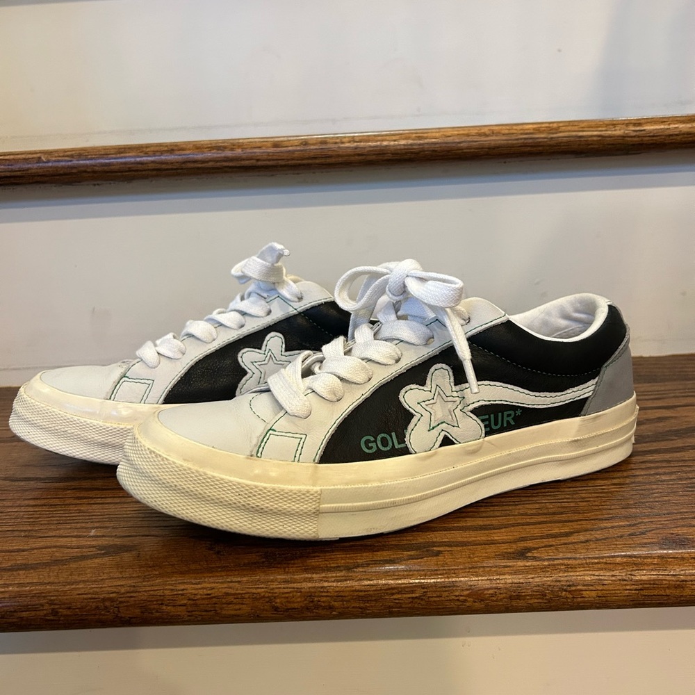 Golf Le Fleur Two Tone Barely Blue Star Converse with box/bag/extra laces